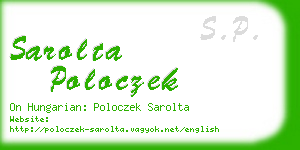 sarolta poloczek business card